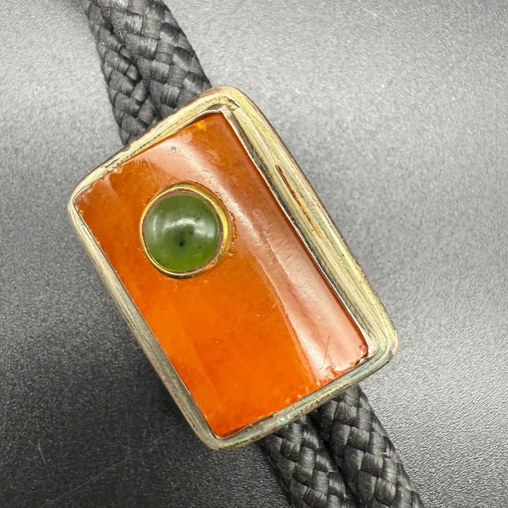 ✨ Luxurious Artisan Silver Heart Pendant Necklace | Abstract Art, Carnelian Jade